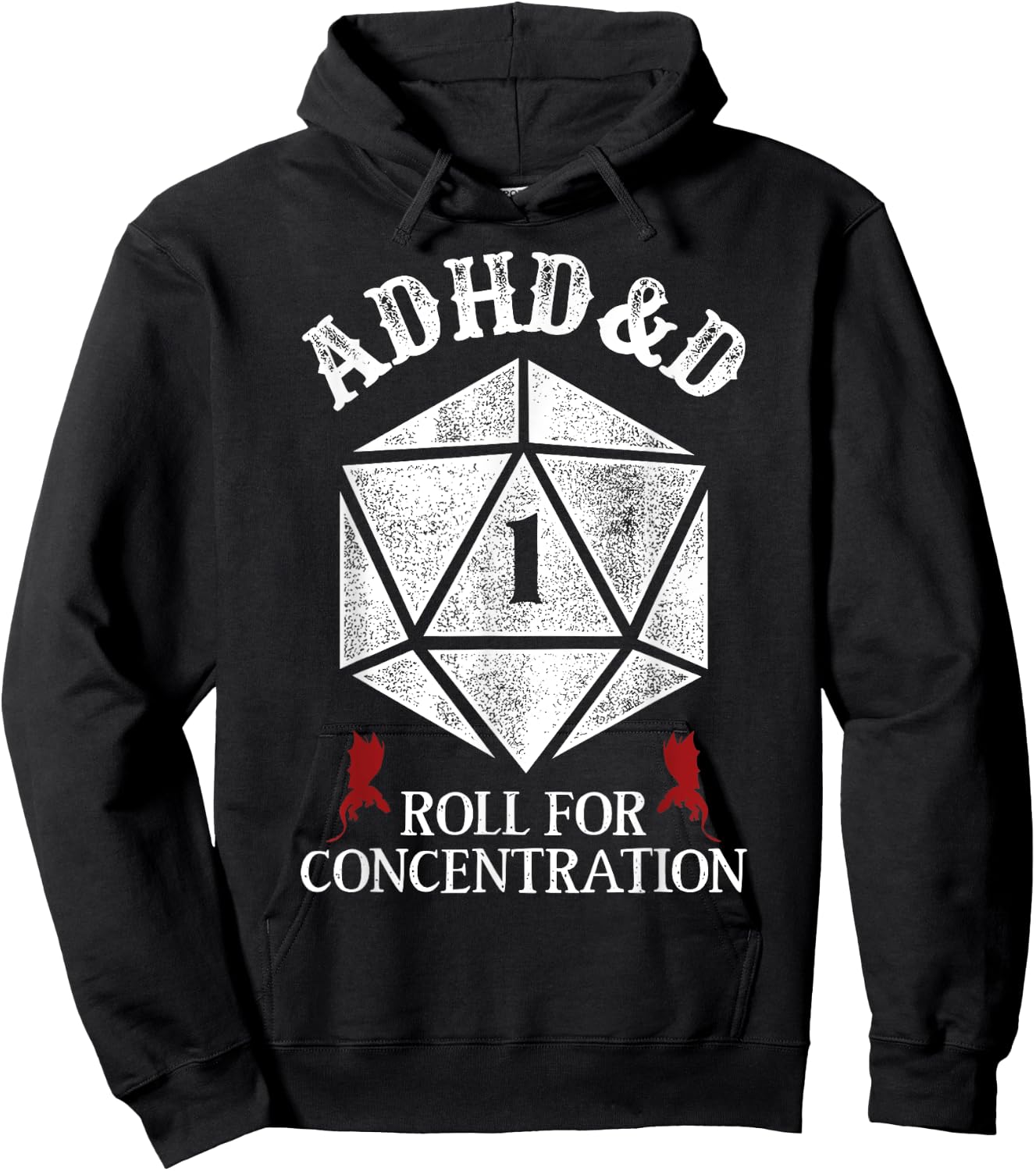 ADHD&D Roll For Concentration Fantasy Role Playing Game Hoodie - Hoodie | Black