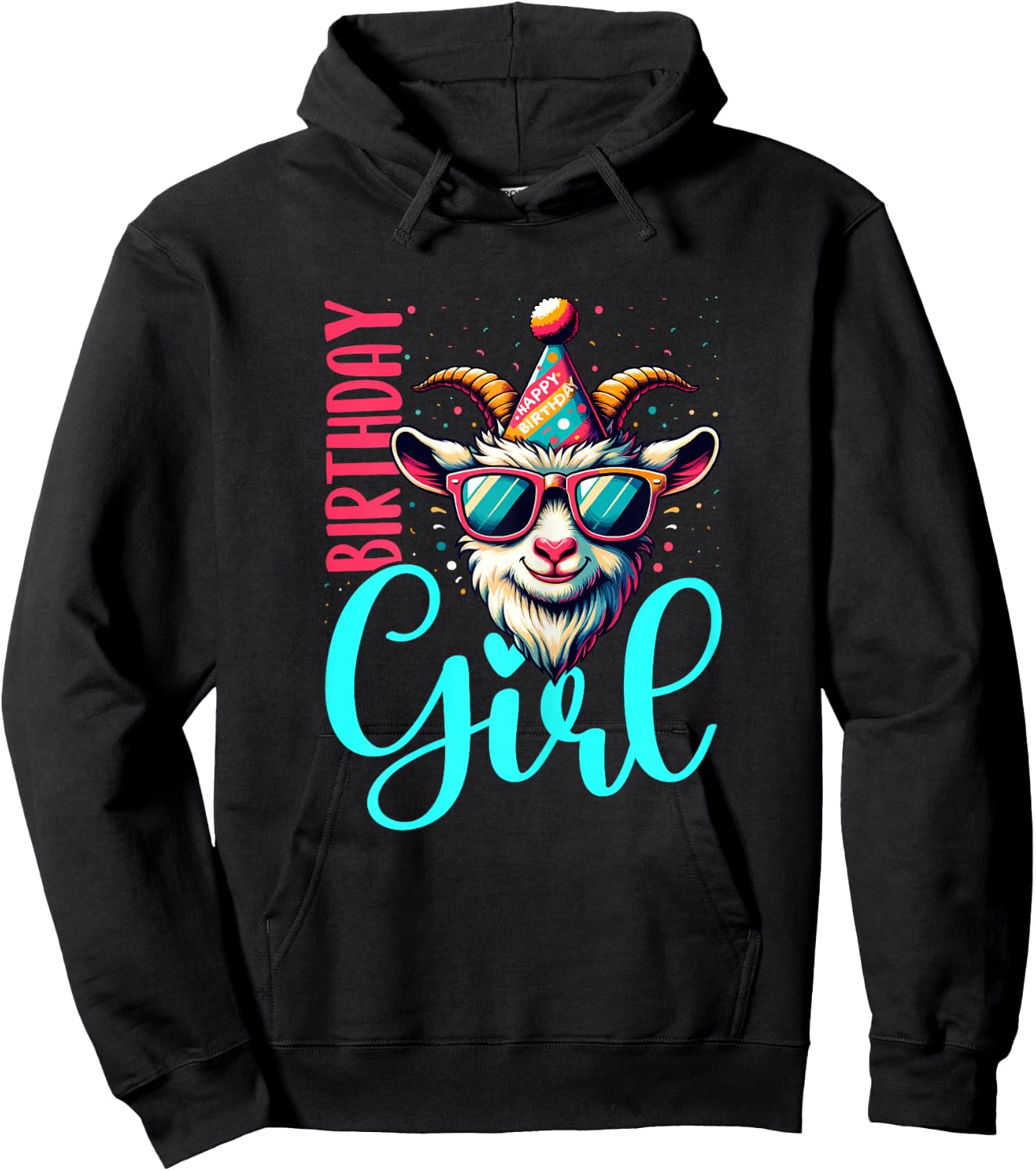 Birthday Girl GOAT GOAT Shirt for Birthday GOATS Hoodie - Hoodie | Black