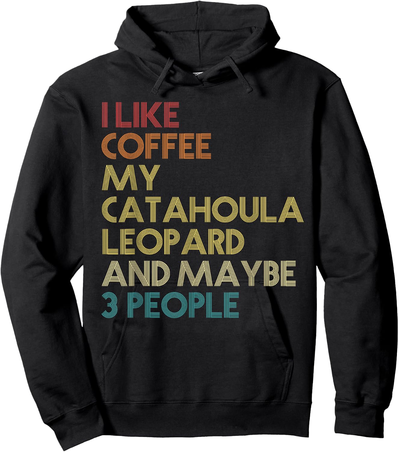 Catahoula Leopard Dog Owner Coffee Lovers Vintage Retro Hoodie - Hoodie | Black