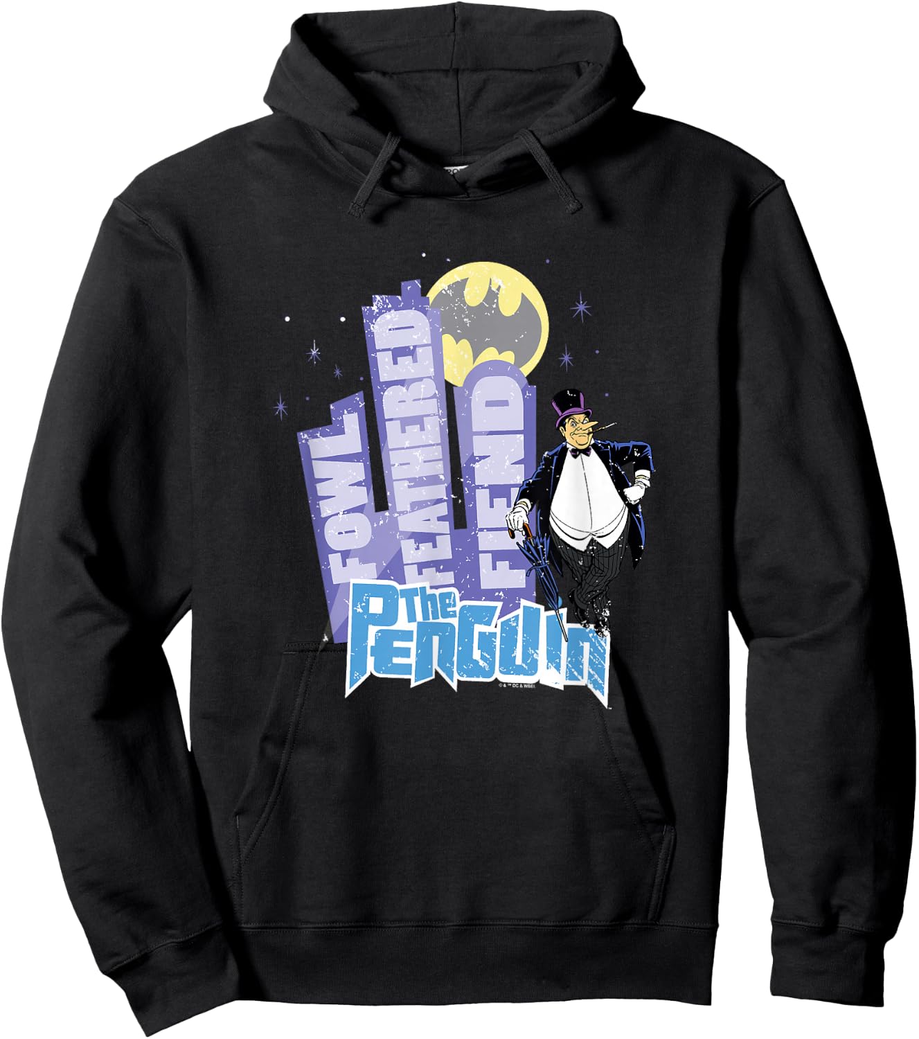 Batman Vintage Penguin Fowl Feathered Fiend Comic Icon Hoodie - Hoodie | Black