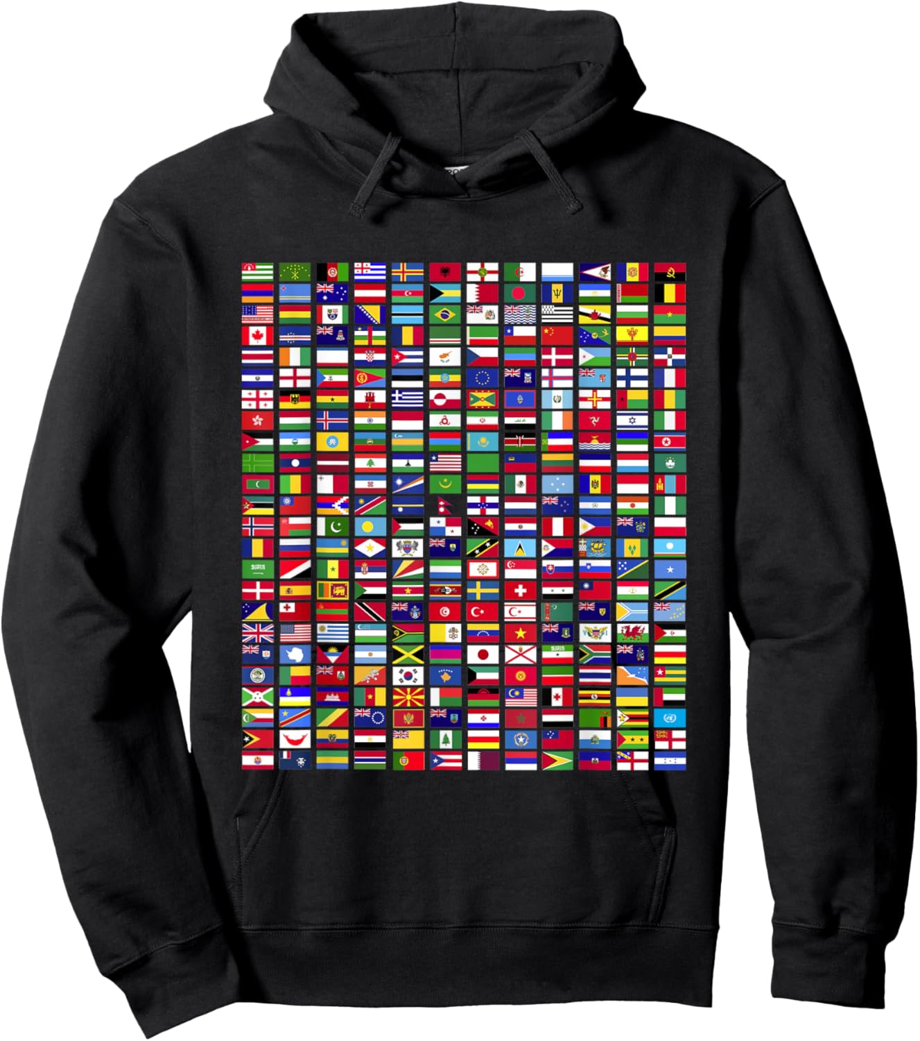 Flags of the Countries around the World International 287 Hoodie - Hoodie | Black