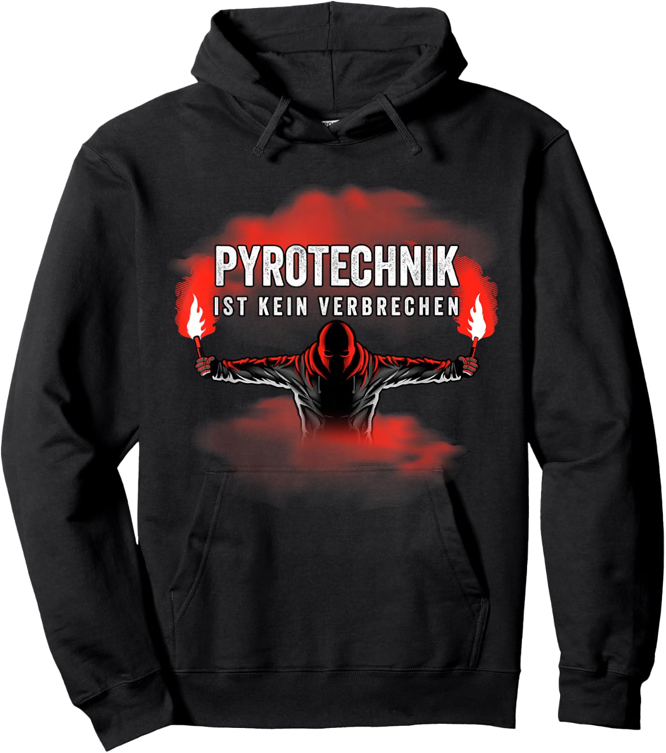 Pyrotechnique ist kein VerbrechCHEN – Pyro – Bengalo – Red Hoodie - Hoodie | Black
