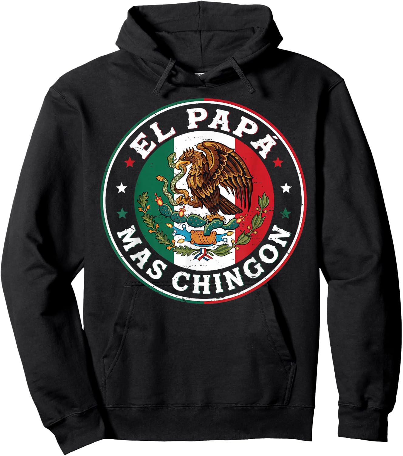 Fathers Day El Papa Mas Chingon Spanish Mexican Dad Men Hoodie - Hoodie | Black
