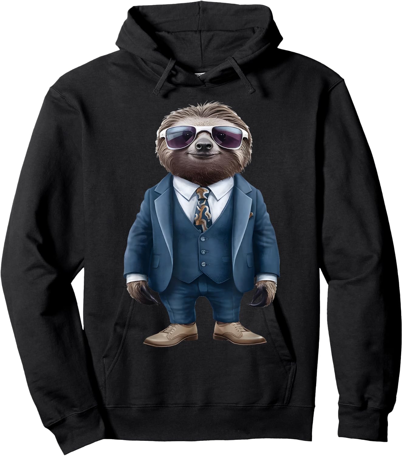 Sloth Men Woman Sloth In Suit Sloth Hoodie - Hoodie | Black