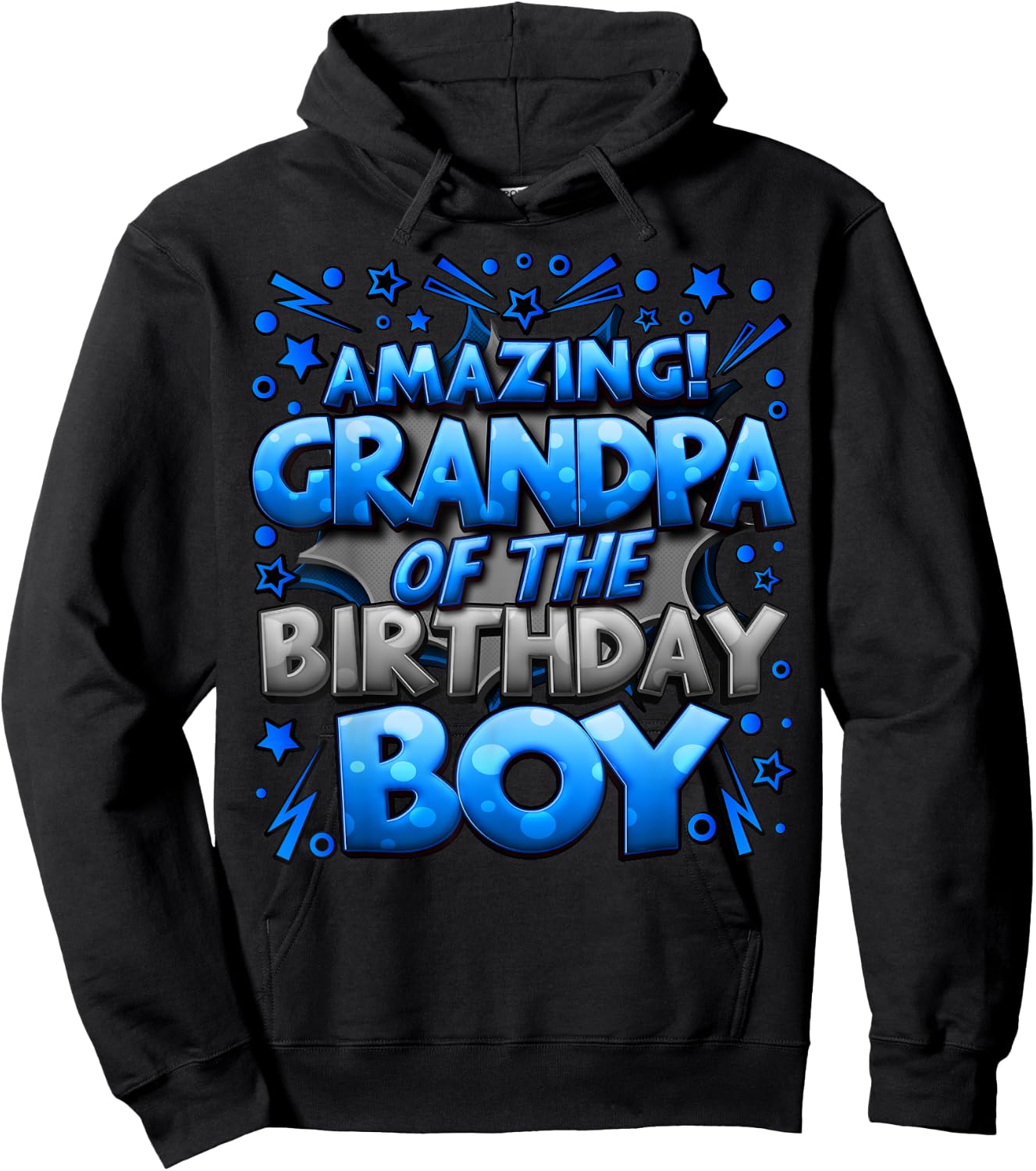 Grandpa of the Birthday Boy Matching Family Grandpa Hoodie - Hoodie | Black