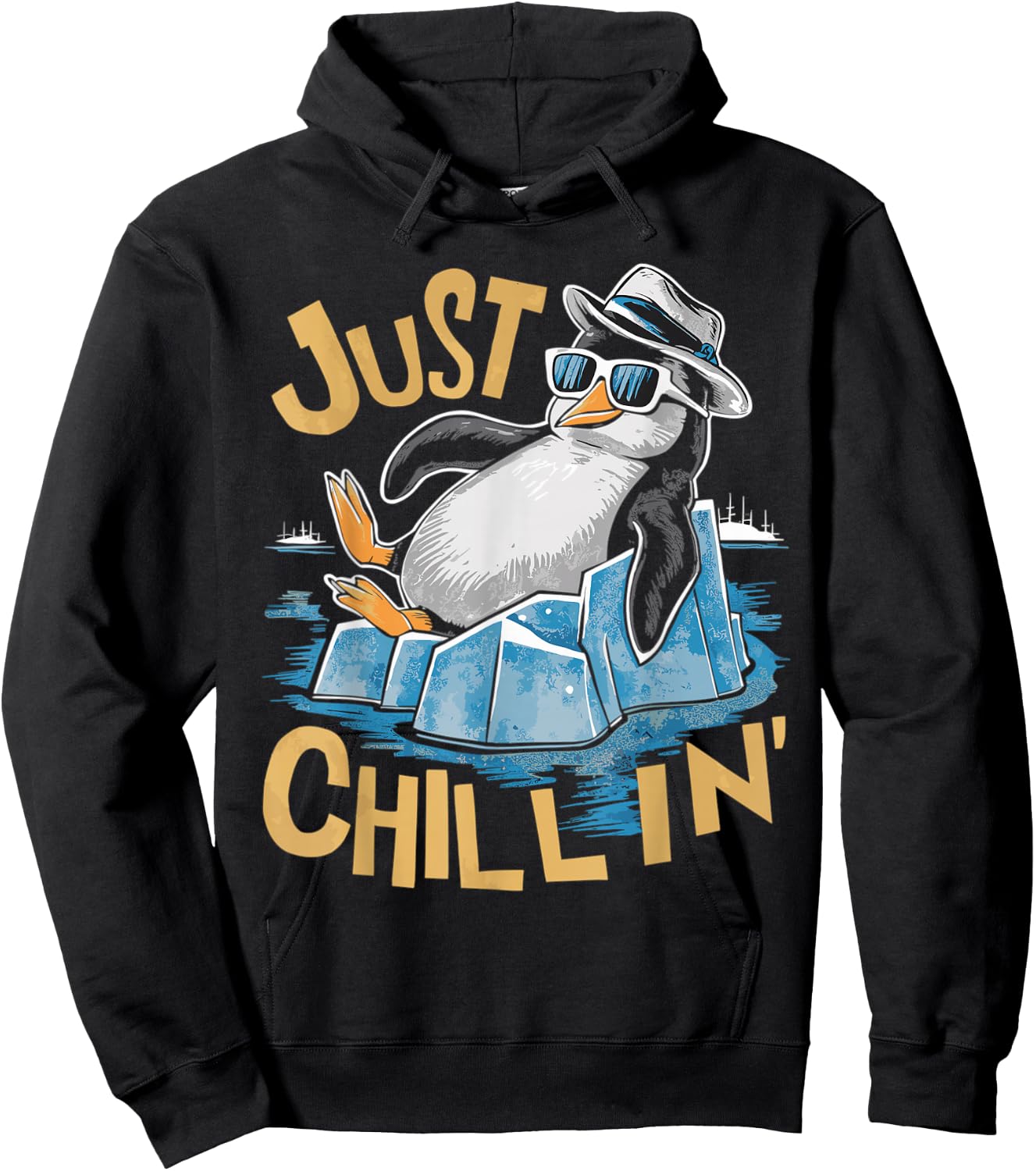 Just Chillin Penguin Hoodie - Hoodie | Black