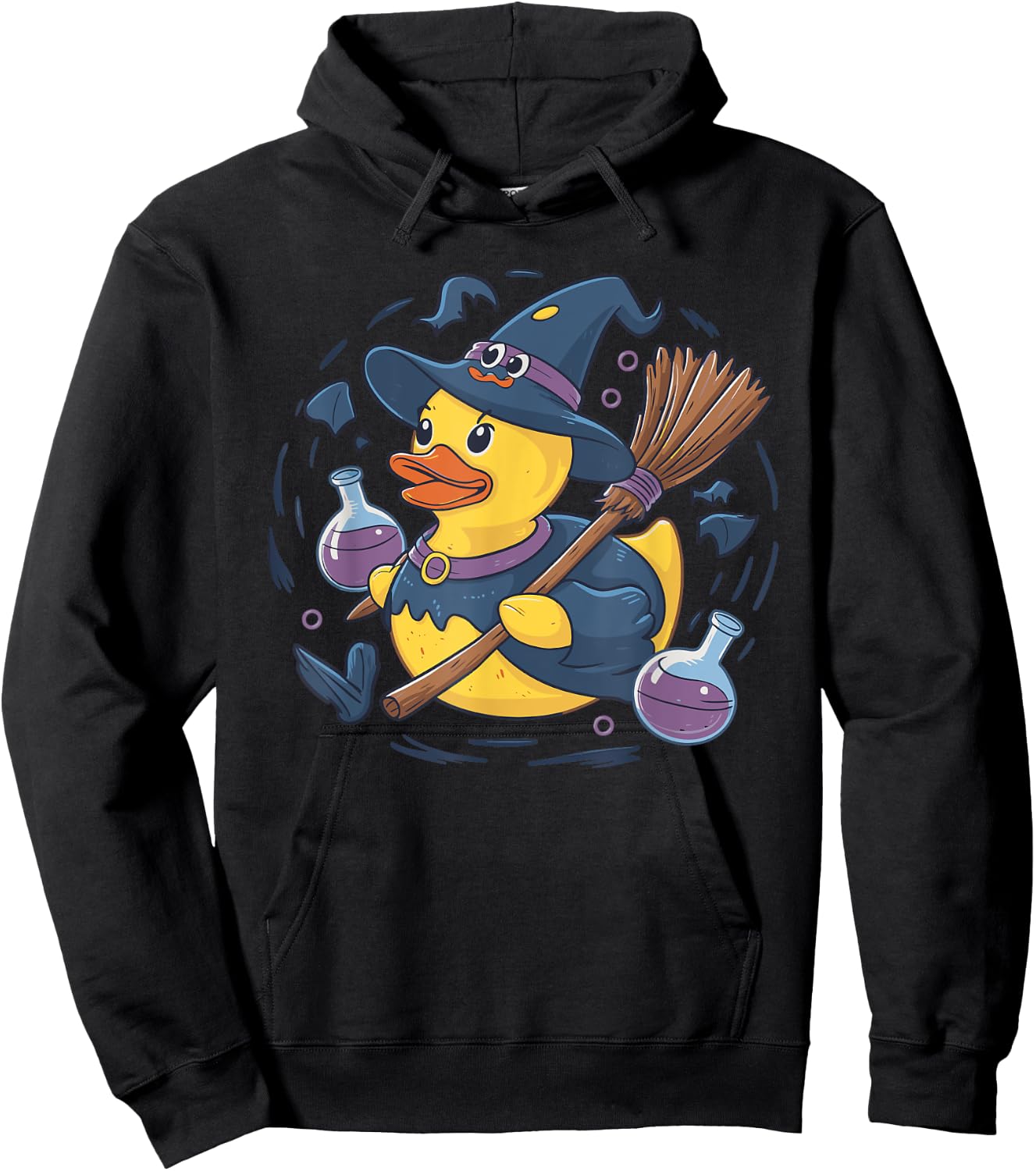 Rubber Duck Witch Rubber Duckie Costume Party Hoodie - Hoodie | Black