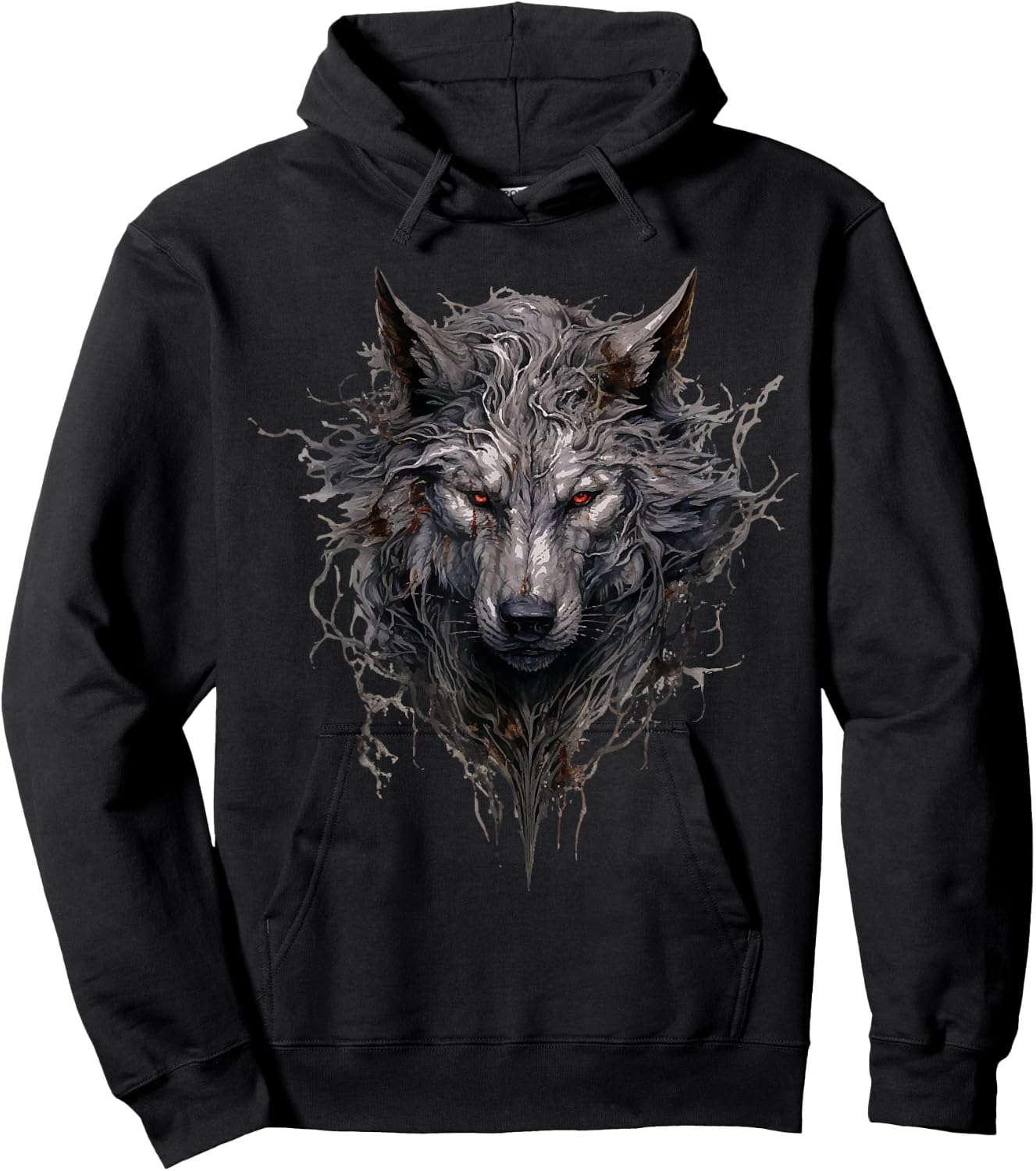 Wolf Viking Wolf Gift Odins Wolves Valhalla , black Hoodie - Hoodie | Black