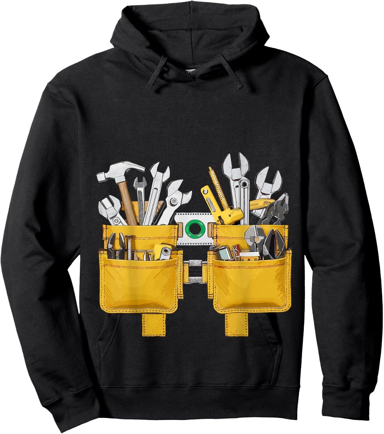 Oys Tool Belt Easy Builder Costume Construction Hoodie - Hoodie | Black