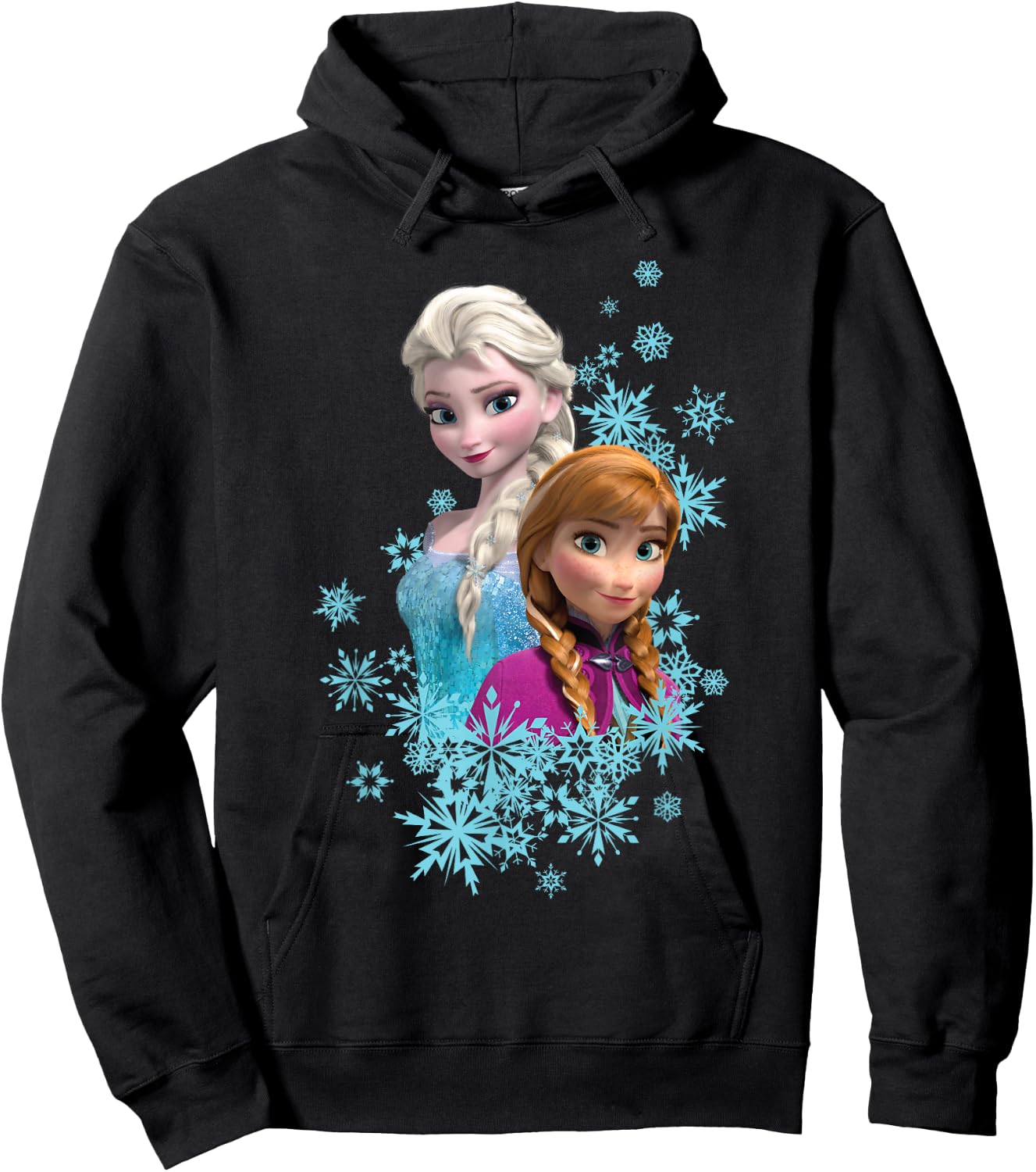 Frozen Elsa And Anna Sisters , black Hoodie - Hoodie | Black