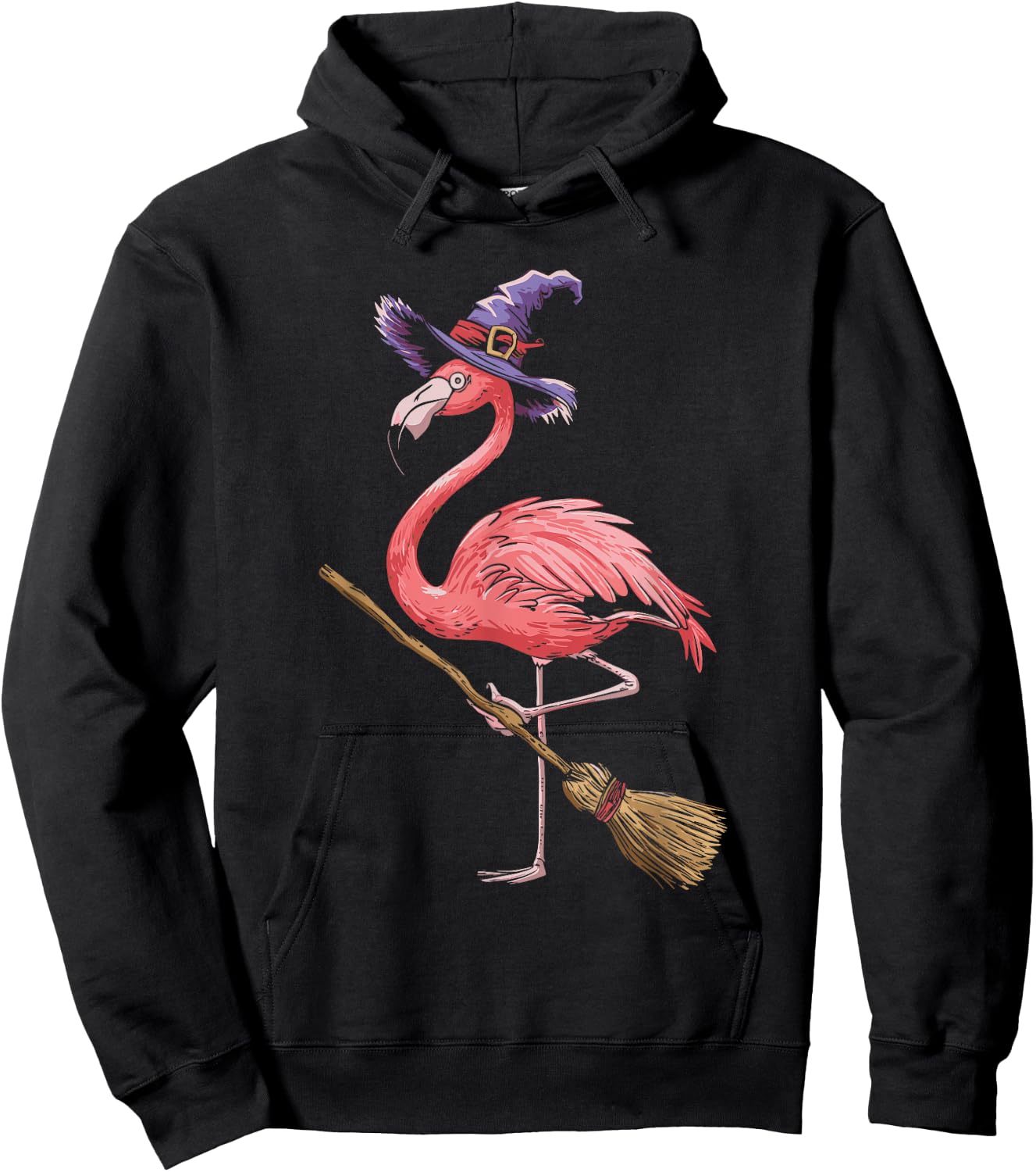 Flamingo Witch Hoodie - Hoodie | Black