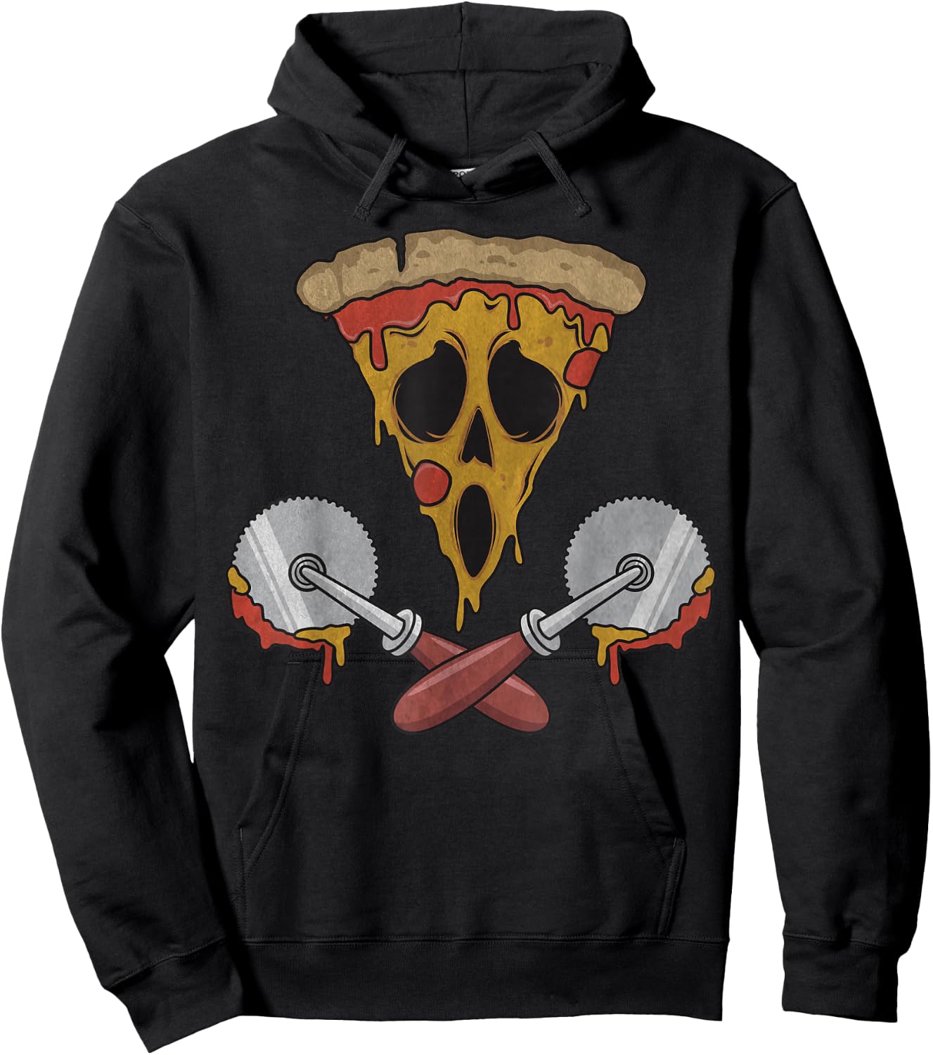 Funny Pizza Design Women Pizza Themed Pizza Lover Hoodie - Hoodie | Black