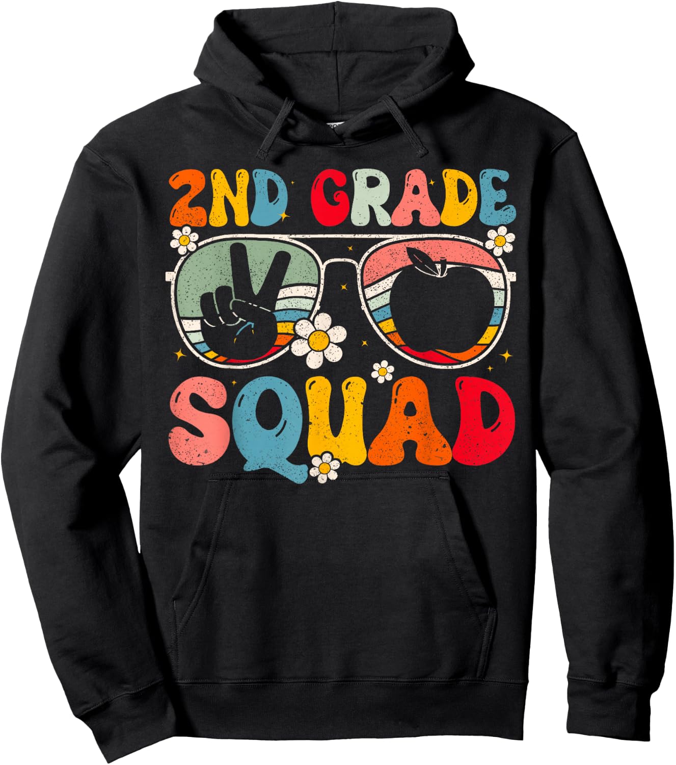 2nd Grade Squad Second Grade Teacher Student Back To School Hoodie - Hoodie | Black
