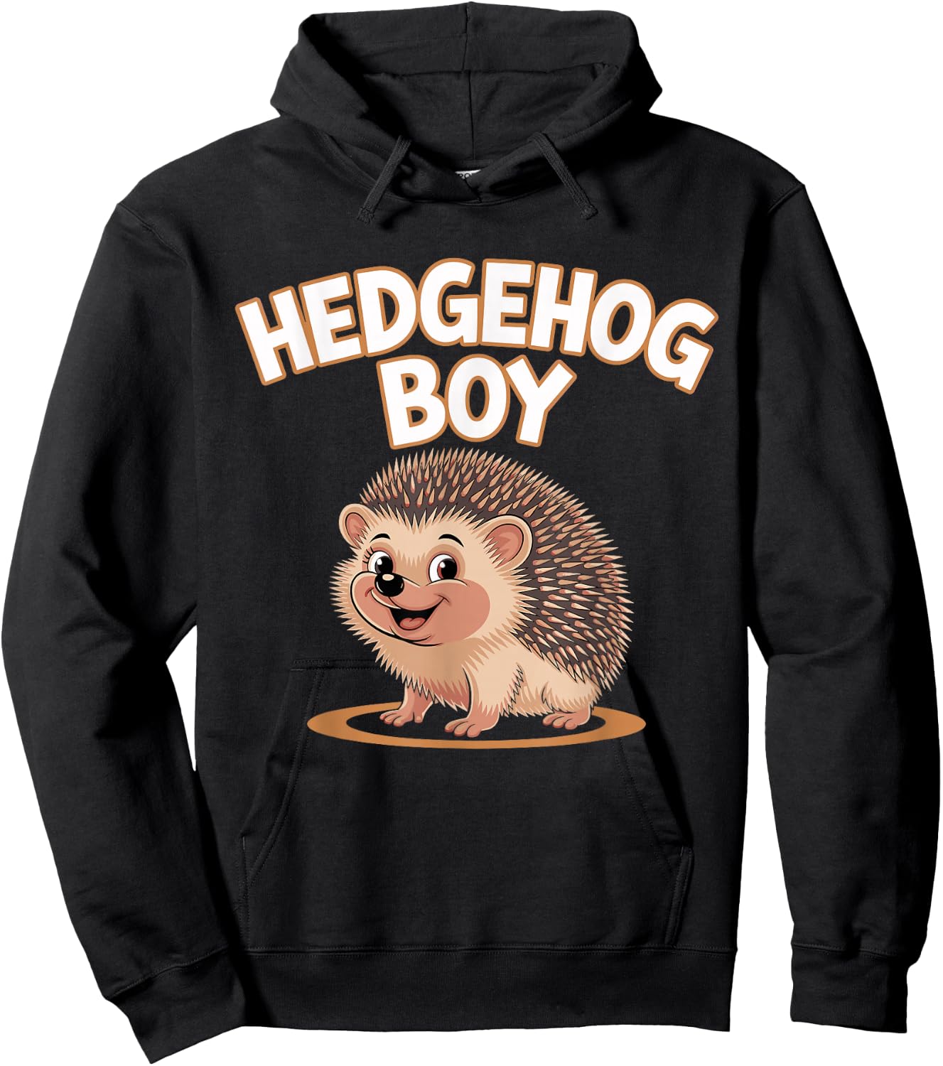 Hedgehog Boy | Childrens Apparel | Youth Kids Boys Hedgehog Hoodie - Hoodie | Black