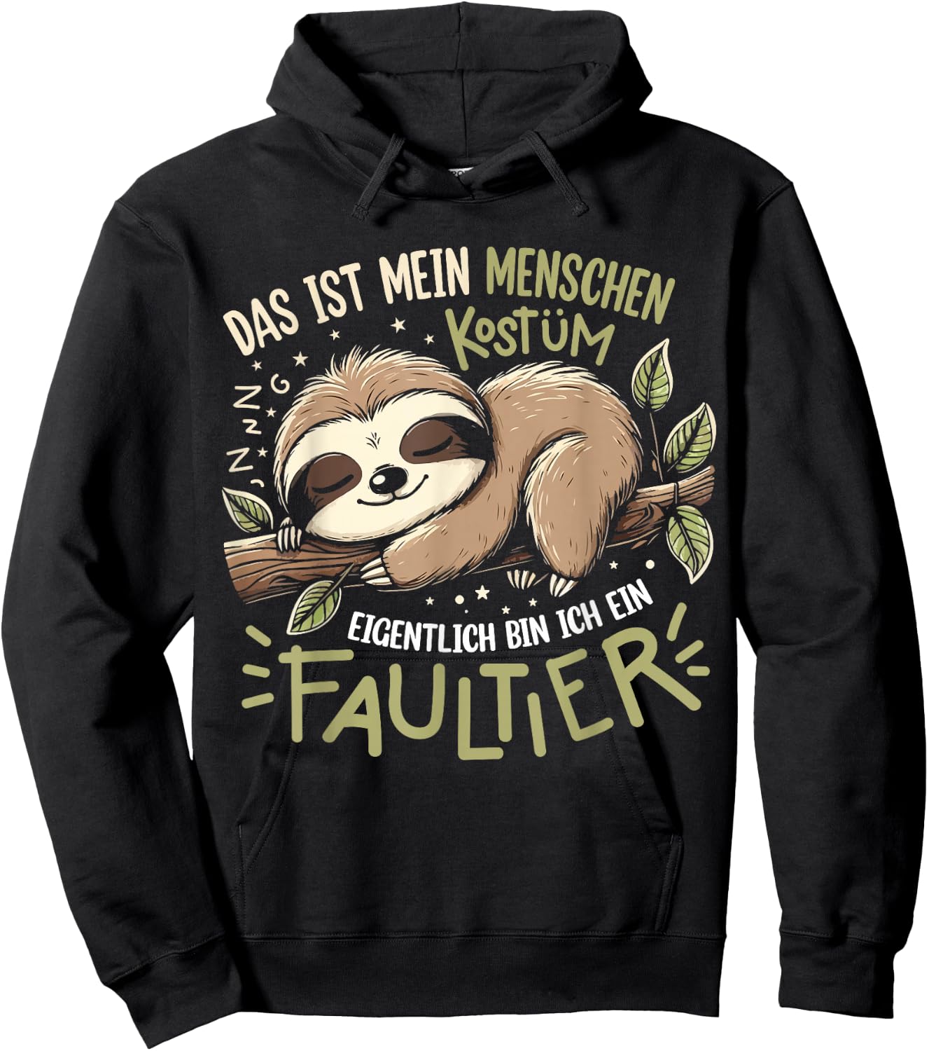 People Costume Actually Sloth for Carnival Fancy Dress , black Hoodie - Hoodie | Black