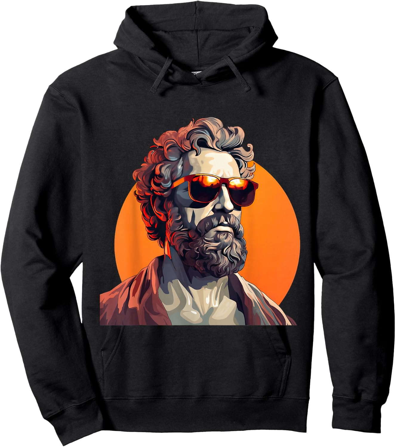 Marcus Aurelius mit Sonnenbrille Hoodie - Hoodie | Black