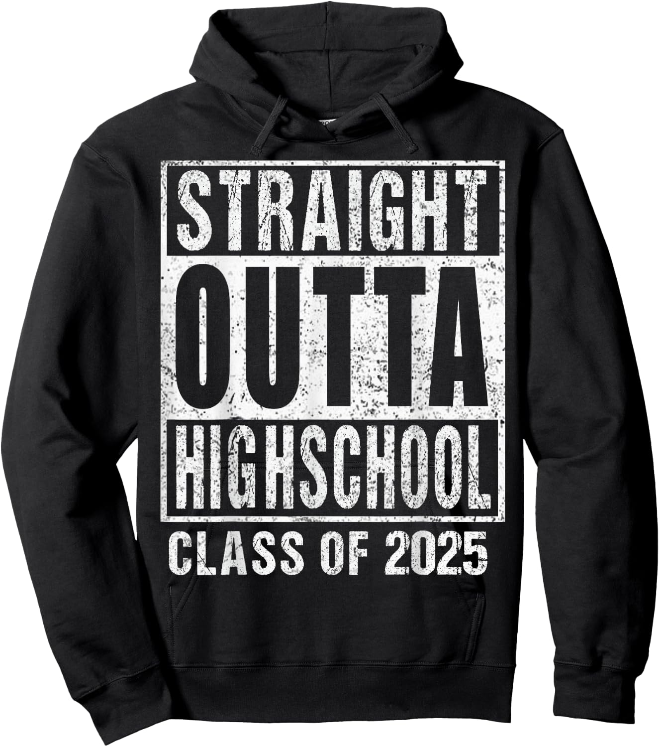 Straight Outta High School Class Of 2025 Hoodie - Hoodie | Black