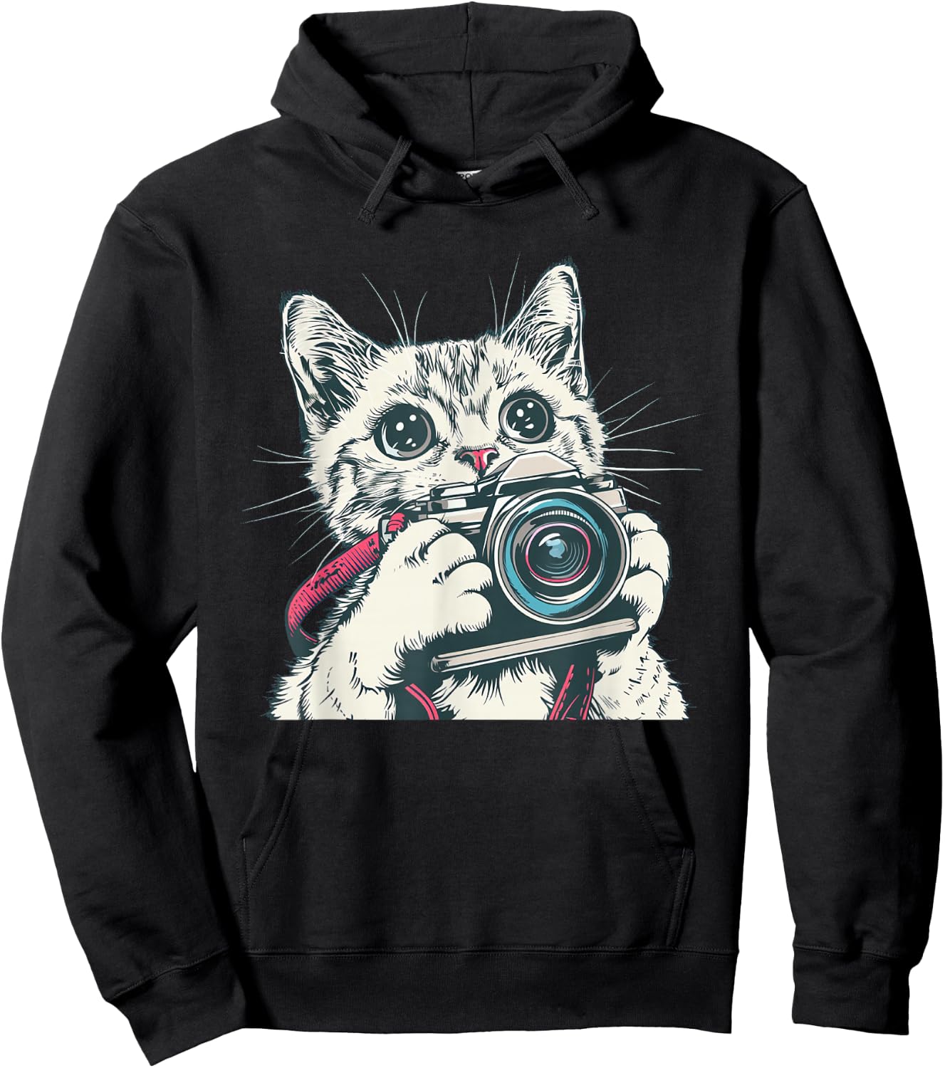 Awesome Camera Cat for traveling and taking Photos Lovers Hoodie - Hoodie | Black