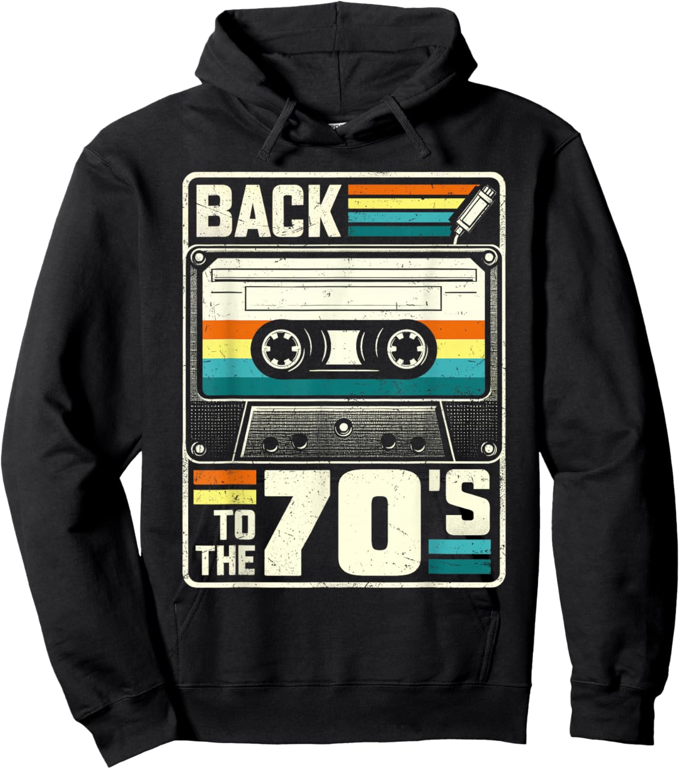 70s Outfit | Back to The 70s Retro Party Carnival Hoodie - Hoodie | Black