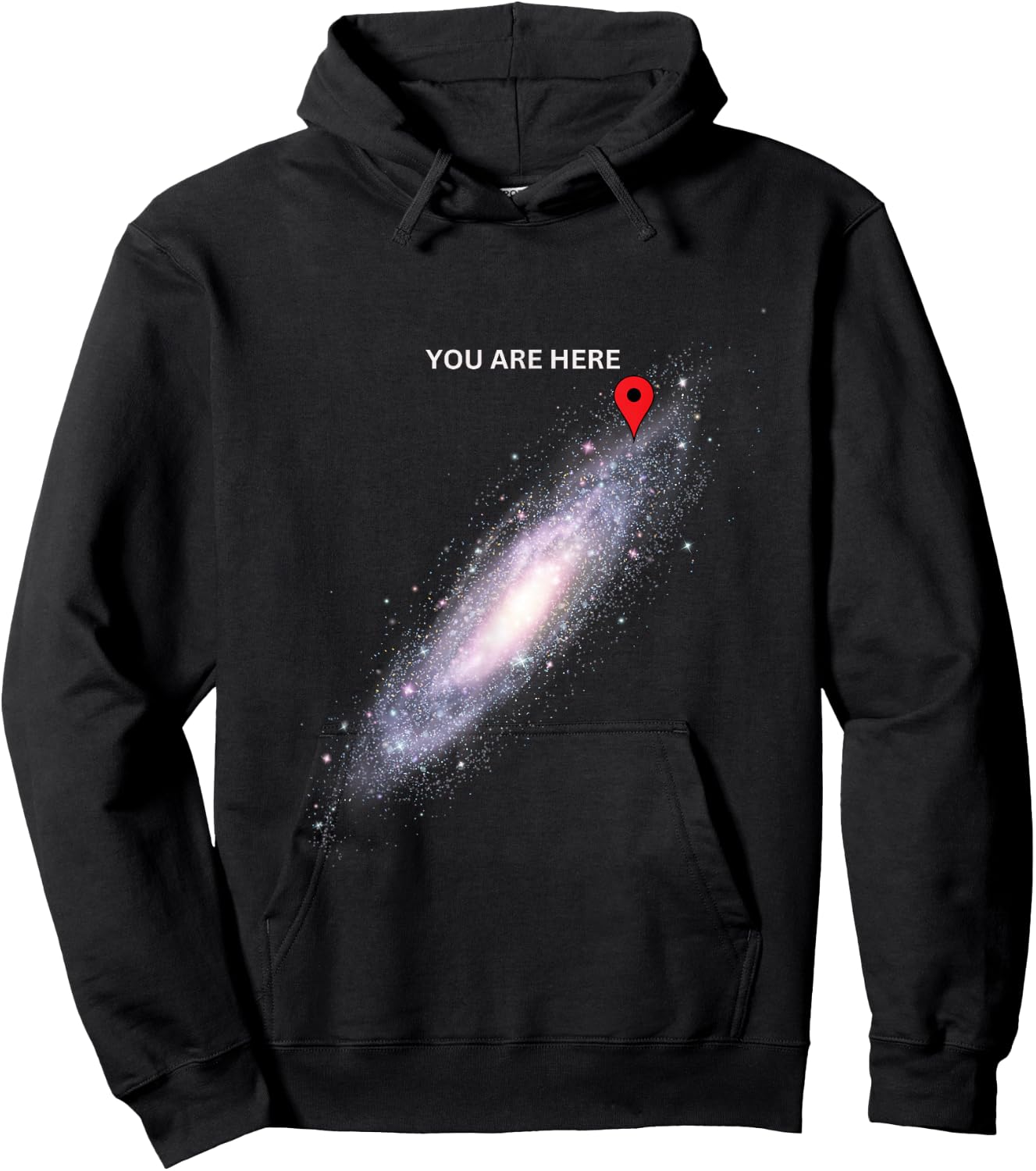 Galaxy Science Geek Du bist hier Space Hoodie - Hoodie | Black
