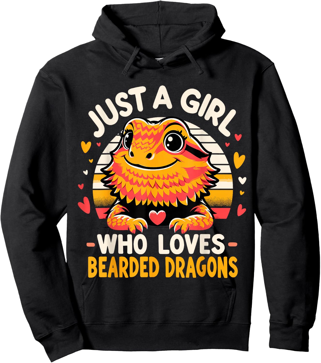 Just a Girl Who Loves Bearded Dragons Hoodie - Hoodie | Black