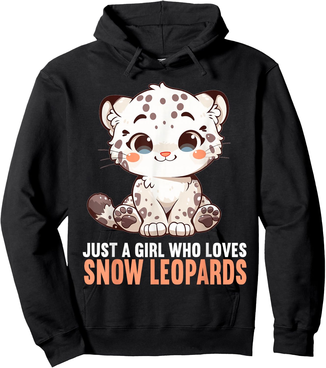 Just a Girl who loves Snow Leopards Lovers Snow Leopard Hoodie - Hoodie | Black