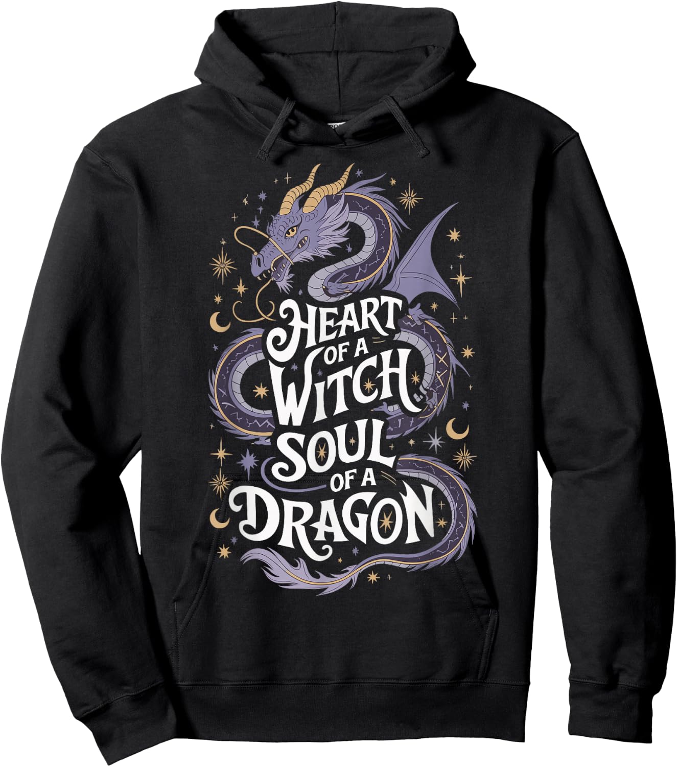 Heart Of A Witch Soul Of A Dragon Hoodie - Hoodie | Black