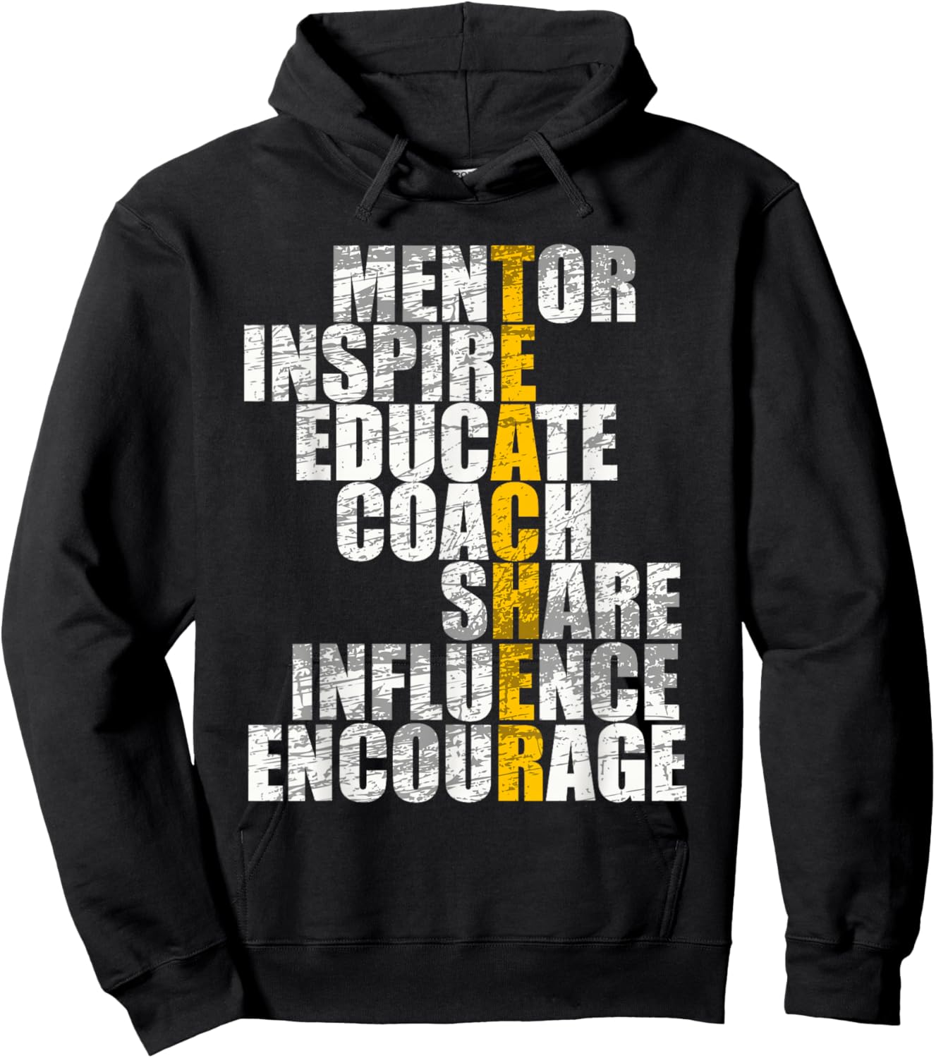 "Mentor Inspire Educate" Teacher Appreciation Apparel Hoodie - Hoodie | Black