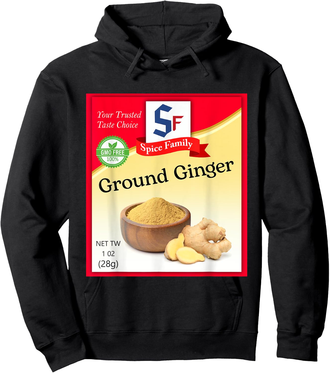 Ground Ginger Condiment Costume Holiday Spice Group Costumes Hoodie - Hoodie | Black