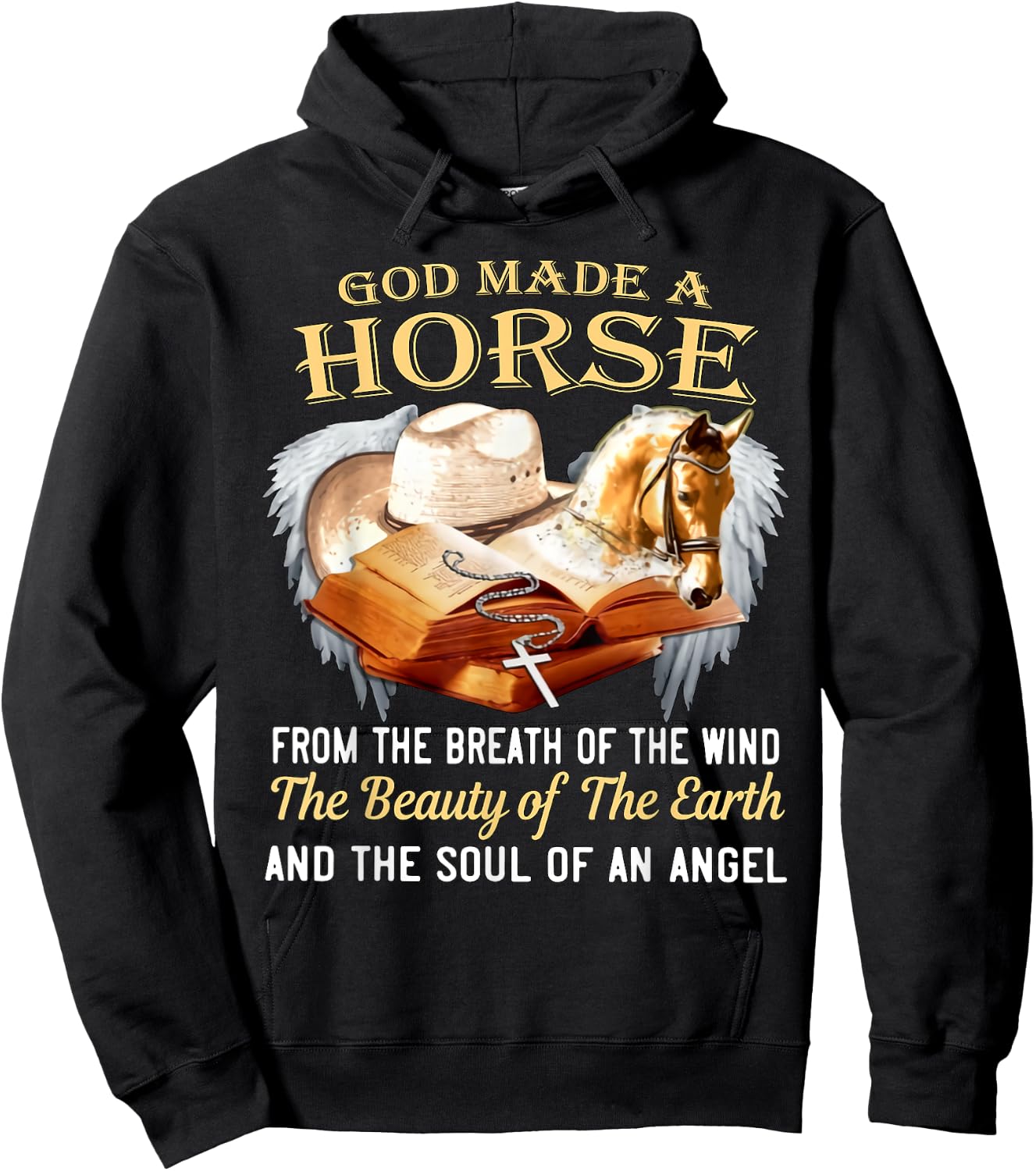 God made a horse from the breath of the wind Hoodie - Hoodie | Black