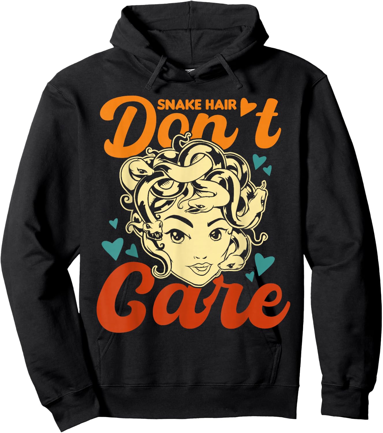 Greek Mythology Snake Hair Don't Care Medusa Female Hoodie - Hoodie | Black