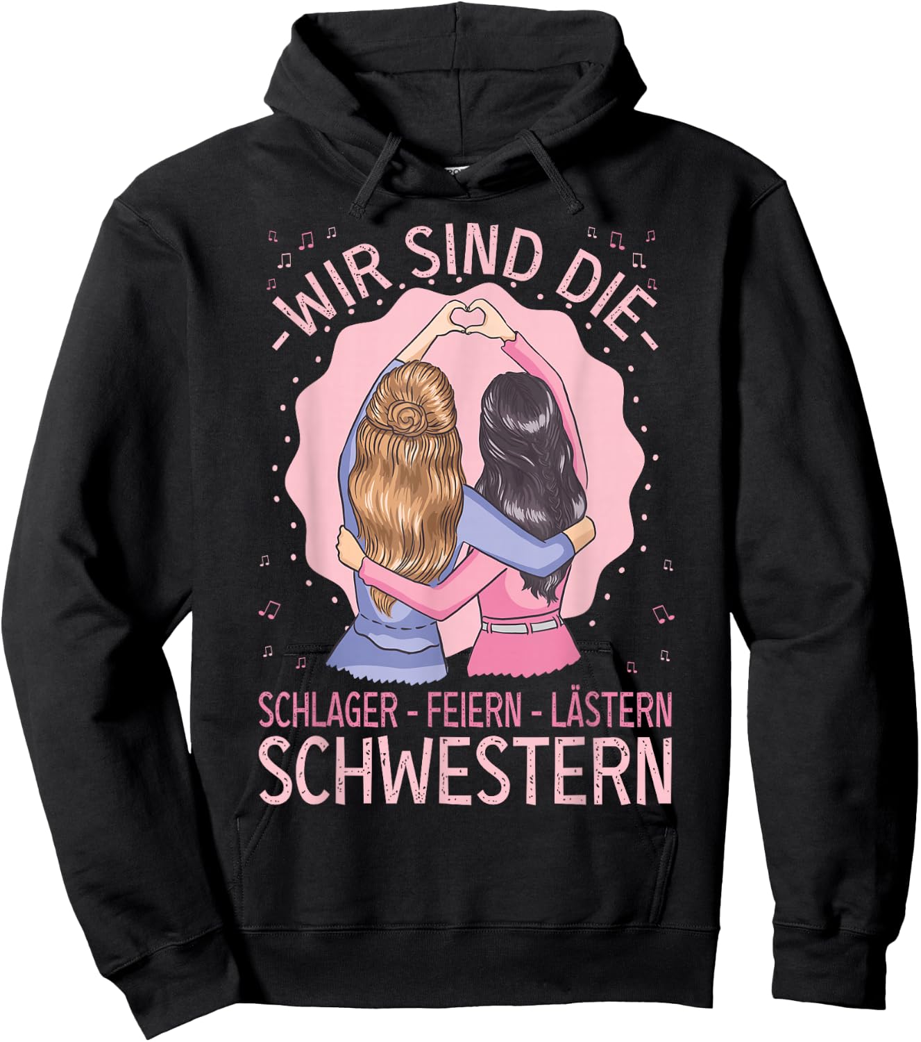 Schlager Feiern Lästern Schlageroutfit Party , black, s Hoodie - Hoodie | Black