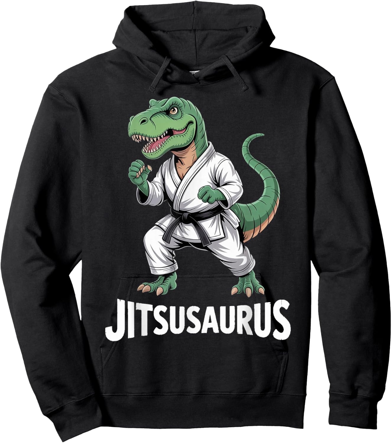 Jitsusaurus Funny BJJ Brazilian Jiu Jitsu Trex Kids Boys Hoodie - Hoodie | Black