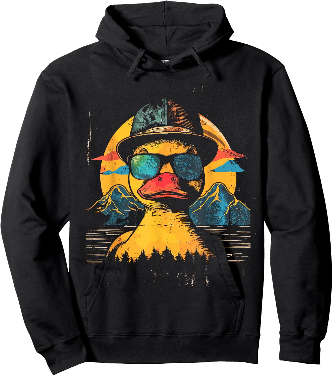 Rubber Duck Vintage Rubber Duckie Retro Hoodie - Hoodie | Black