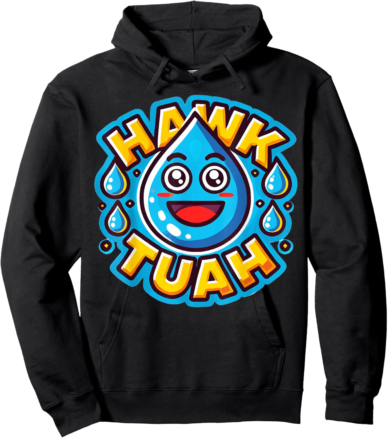 Hawk Tuah Meme Joke Women Huck Tua Hoodie - Hoodie | Black