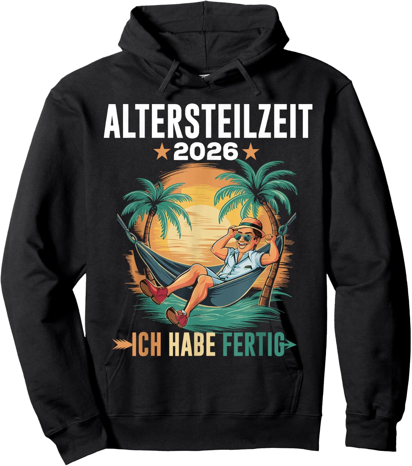 Altersteilzeit 2026 Herren Ruhestand Legende Rentner German , black Hoodie - Hoodie | Black