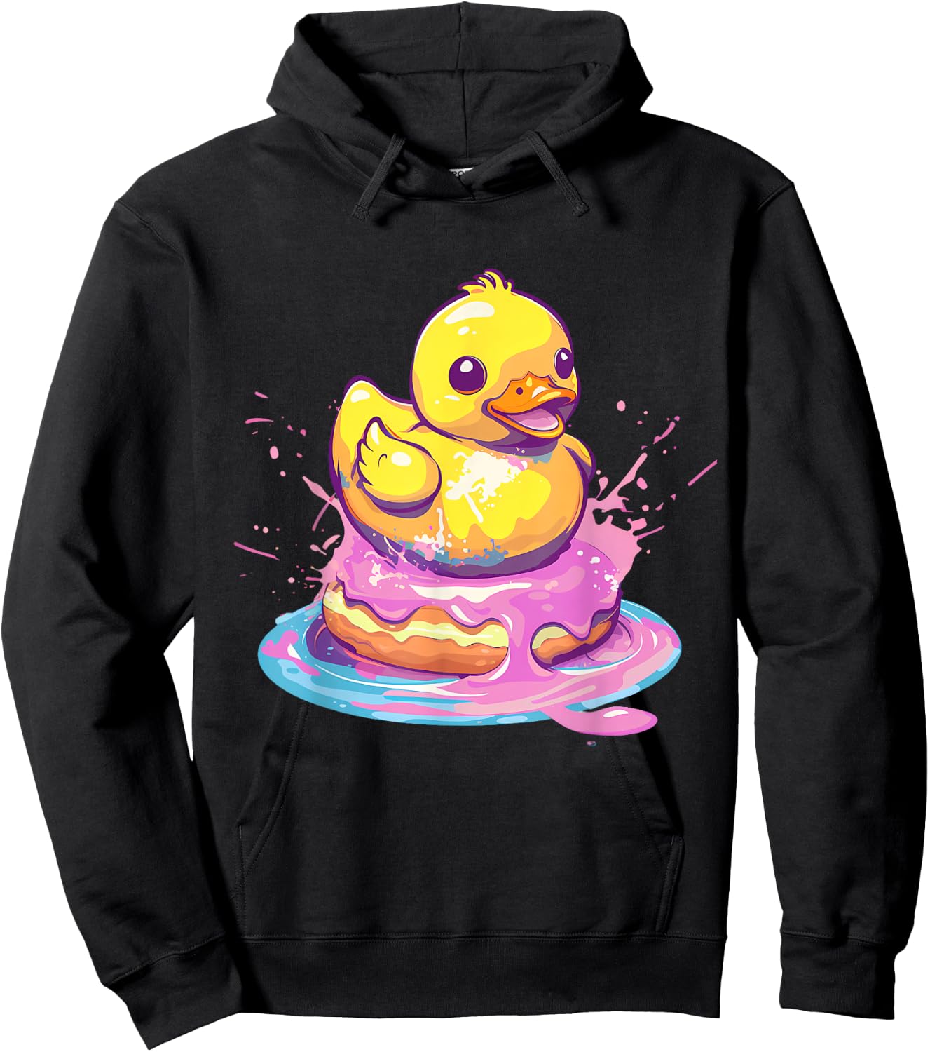 Rubber Duck Rubber Duckie Duck Lover Donut Rubber Duckling Hoodie - Hoodie | Black