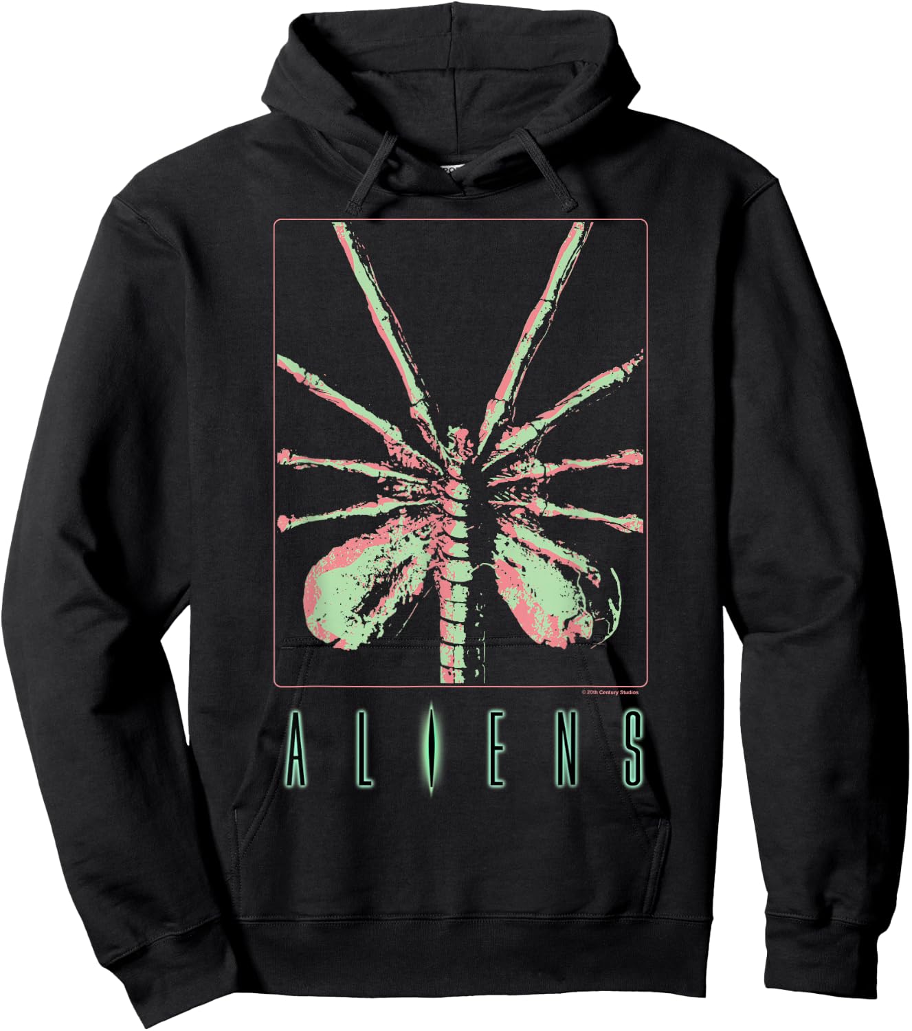 Aliens Iconic Facehugger Ready To Attack Big Chest Poster Hoodie - Hoodie | Black