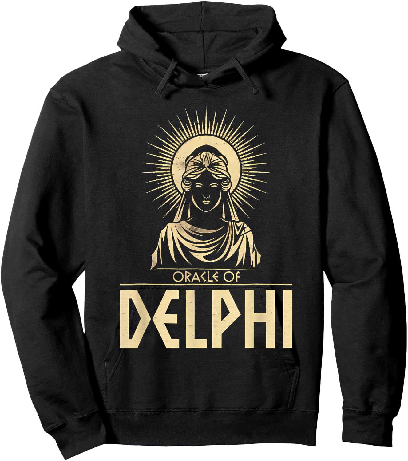 Oracle of Delphi Pythia of Apollo Symbol , Black, S Hoodie - Hoodie | Black