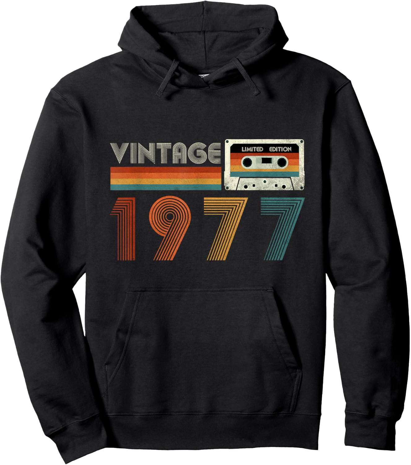 Retro Cassette Vintage 1977 Limited Edition Birthday 47 , Black, S Hoodie - Hoodie | Black