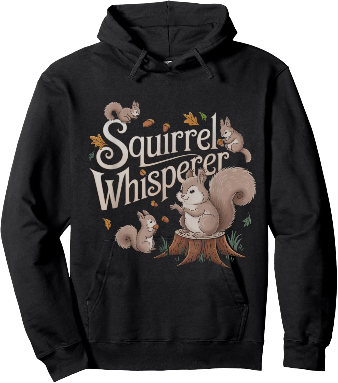 Squirrel Whisperer Design Idea Hoodie - Hoodie | Black