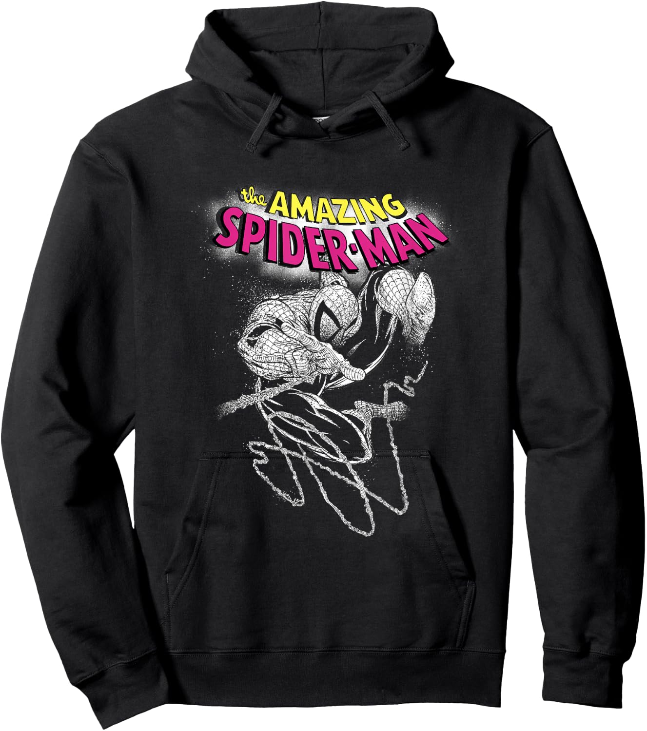 Marvel Comics Spider-Man Retro Grunge Sketch Hoodie - Hoodie | Black