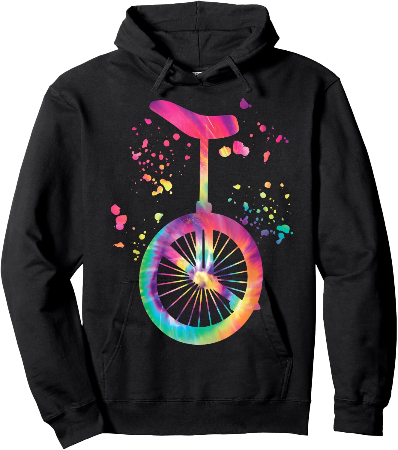 Unicyclist Unicycle Unicycle Colorsplash Unicycle , black Hoodie - Hoodie | Black