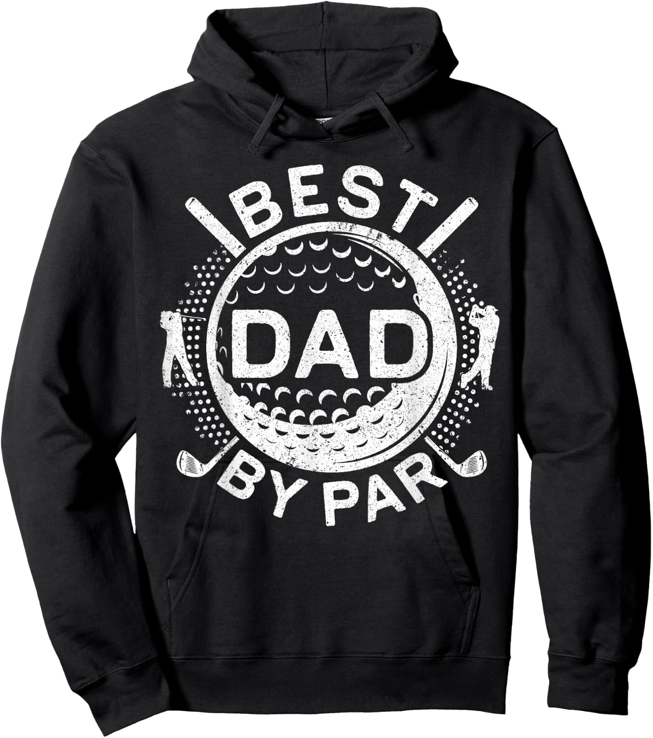 Best Dad By Par Shirt Golfing Dad Men Golf Lover Fathers Day Hoodie - Hoodie | Black