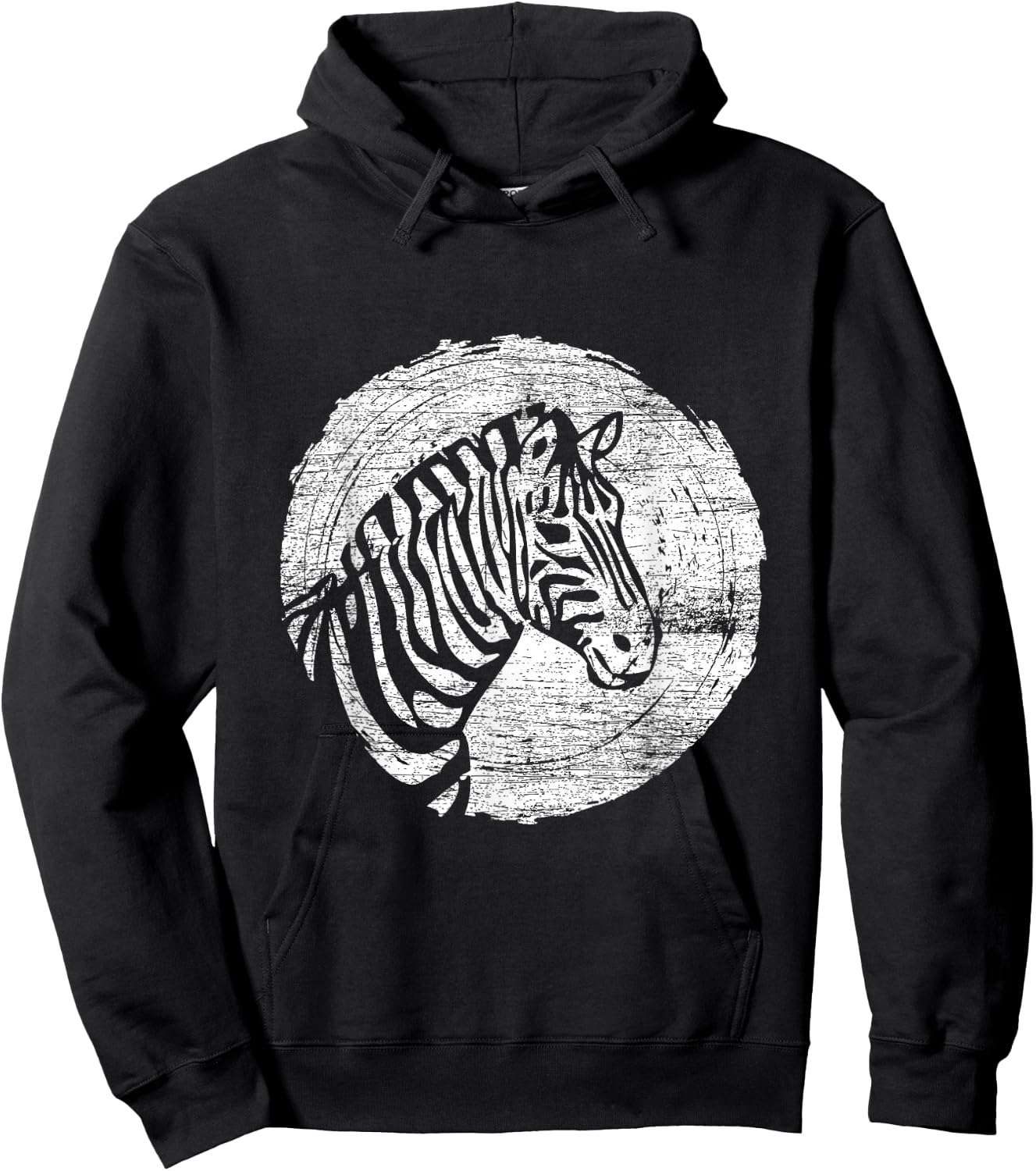 Vintage Zebra Hoodie - Hoodie | Black