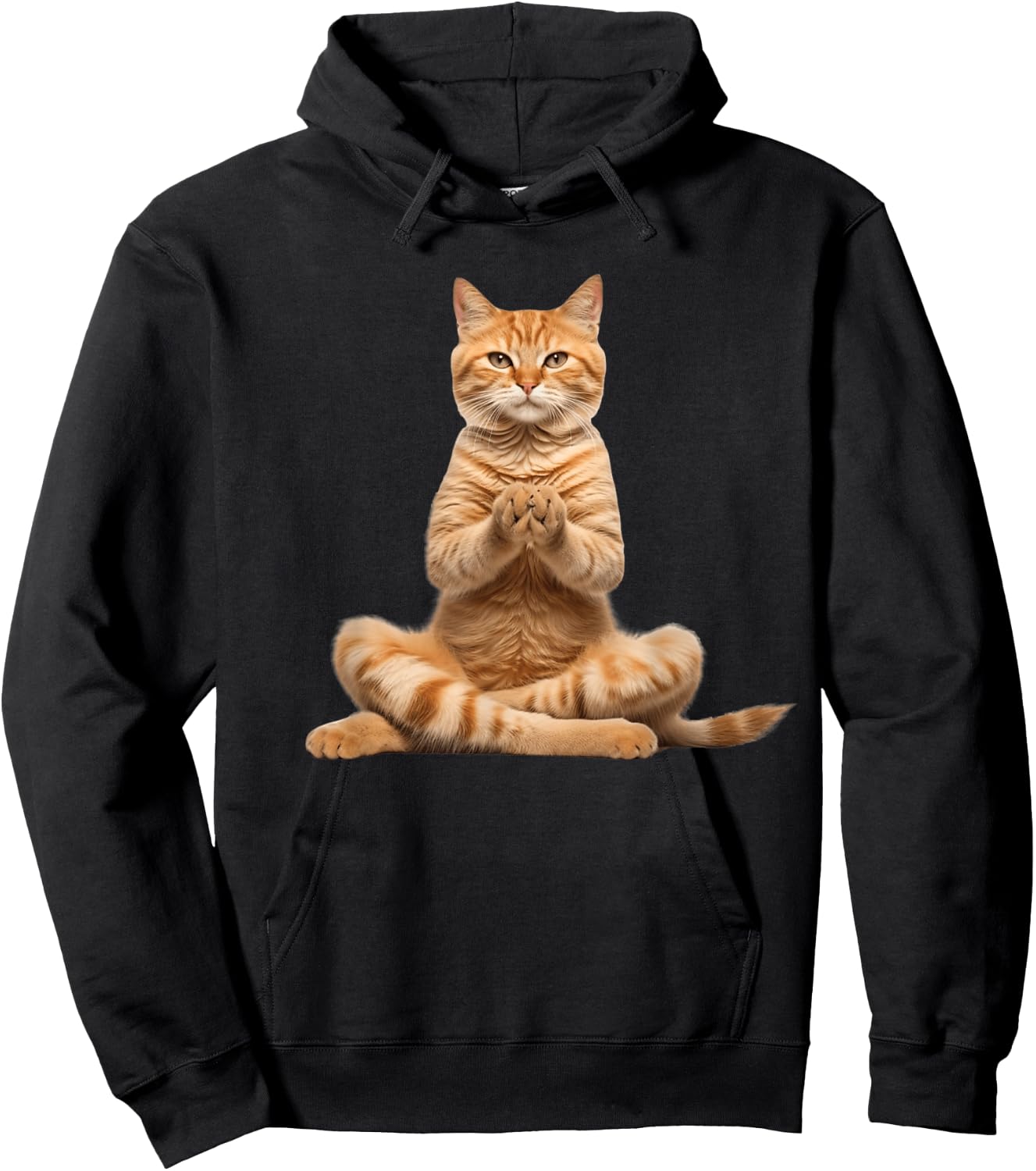 Funny Cat Doing Yoga for Lover Cats Kitty Kitten Owner Hoodie - Hoodie | Black