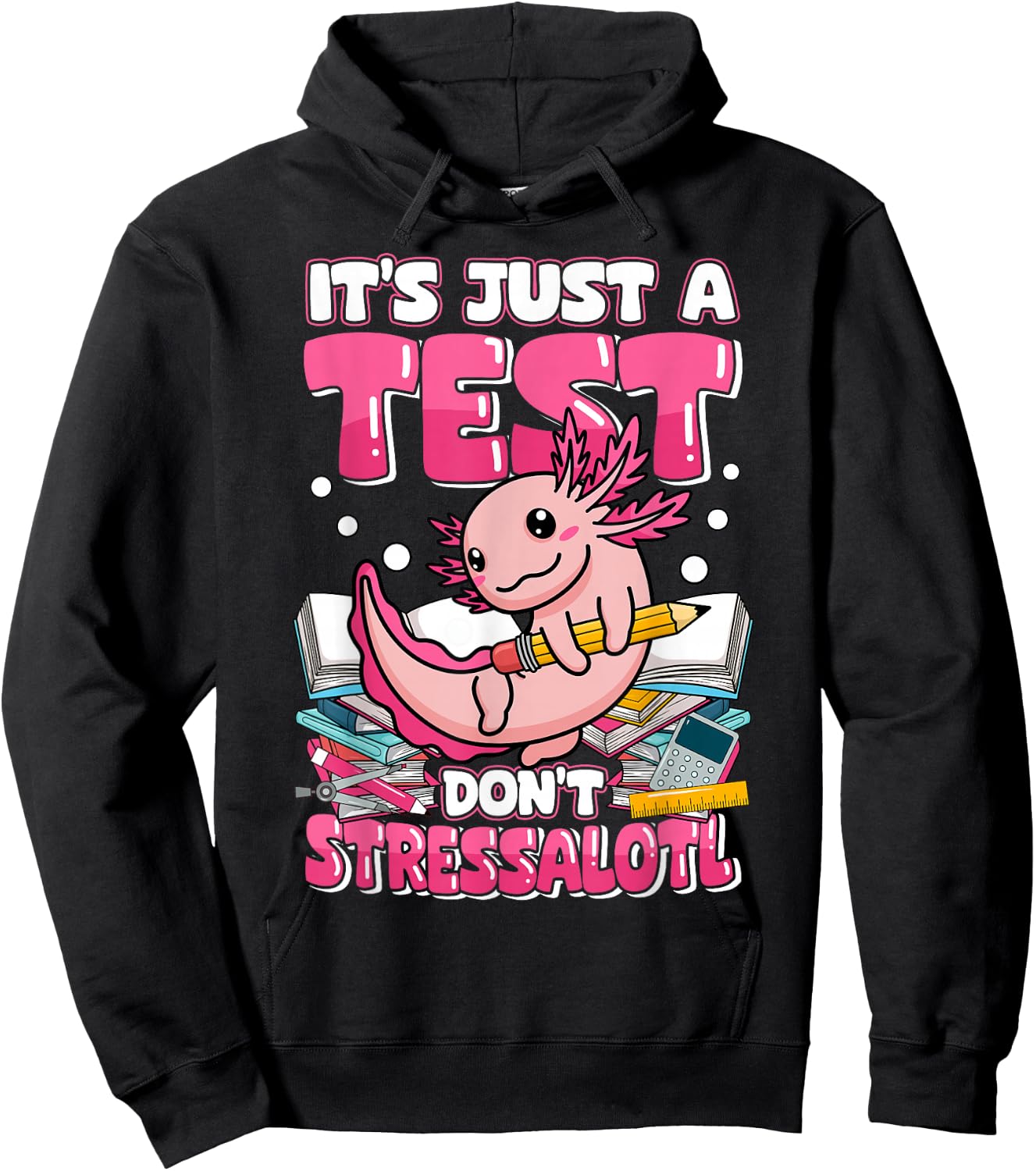 Testing Day Teacher Axolotl Test Day Teacher Hoodie - Hoodie | Black