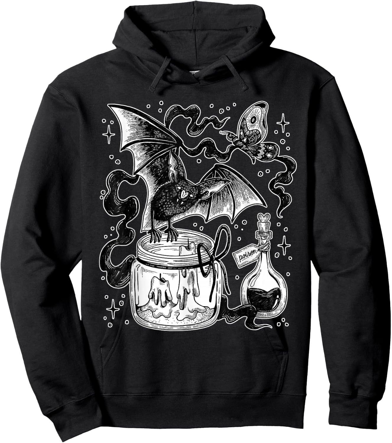 Fledermaus Trank Kerzen- Dark Magic Black & White Collection Hoodie - Hoodie | Black