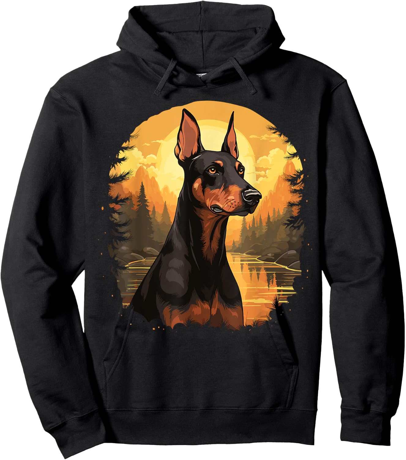 Doberman Dog Doberman Hoodie - Hoodie | Black