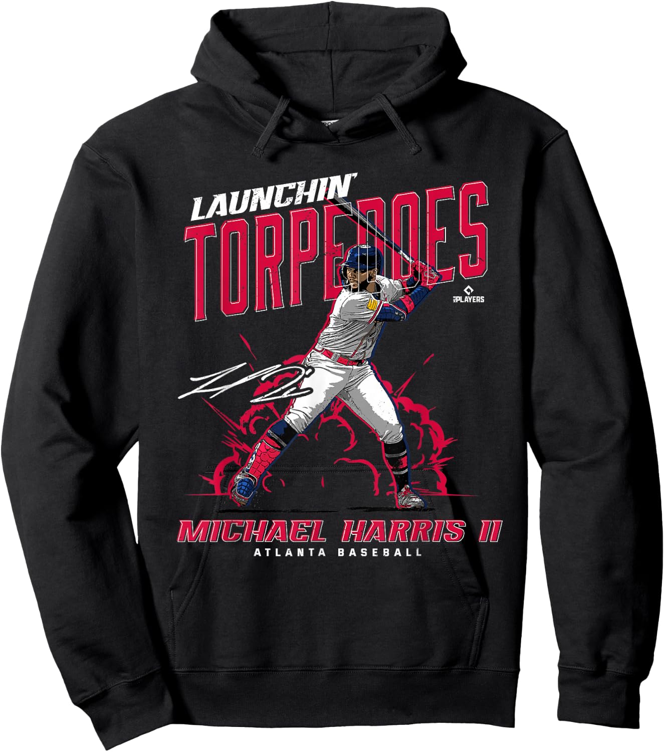 Launchin' Torpedoes Michael Harris II Atlanta Baseball MLBPA Hoodie - Hoodie | Black